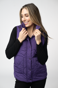 Remy Zip Up Vest in Purple