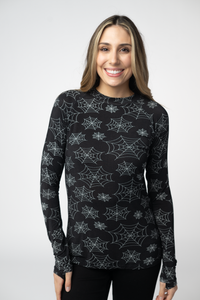 Blair Long Sleeve Top in Midnight Webs