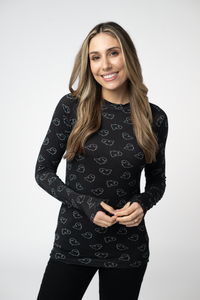 Blair Long Sleeve Top in Midnight Ghosts