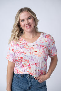 Sophie Tee in Coral Sunset Floral