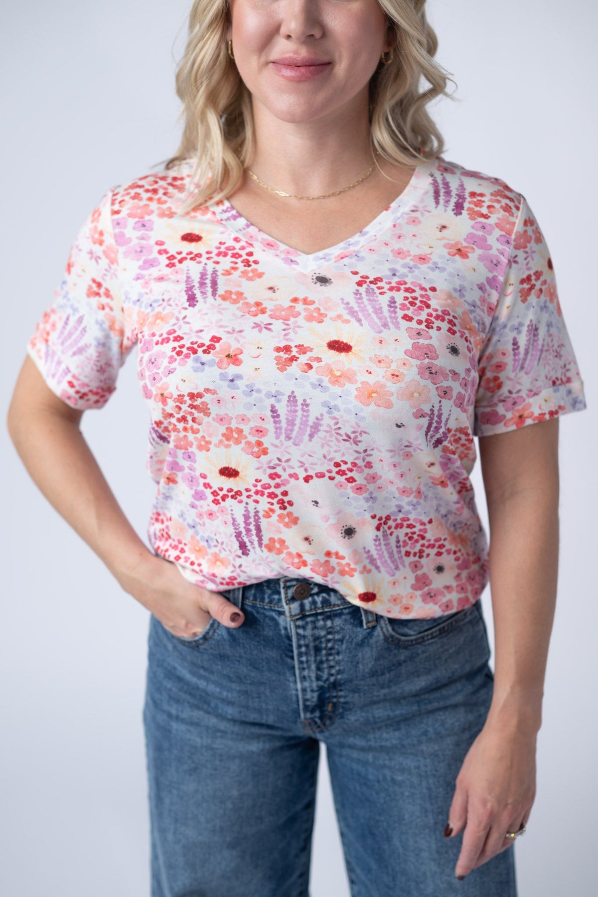 Sophie Tee in Coral Sunset Floral