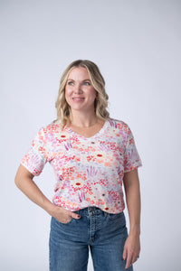 Sophie Tee in Coral Sunset Floral