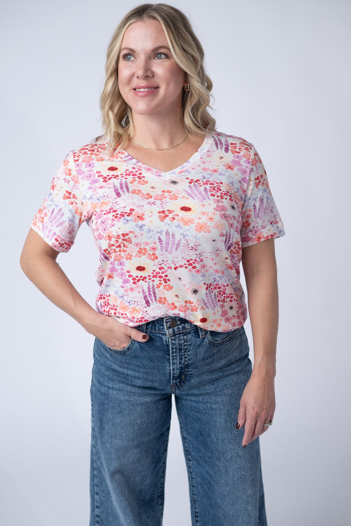Sophie Tee in Coral Sunset Floral