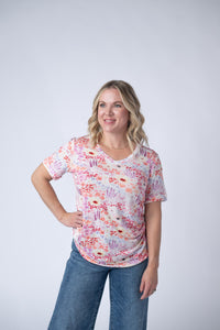 Sophie Tee in Coral Sunset Floral