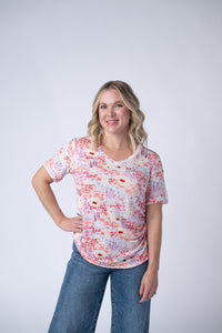 Sophie Tee in Coral Sunset Floral