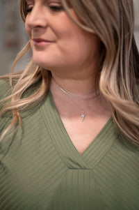 Struck by Lightening Double Layer Necklace