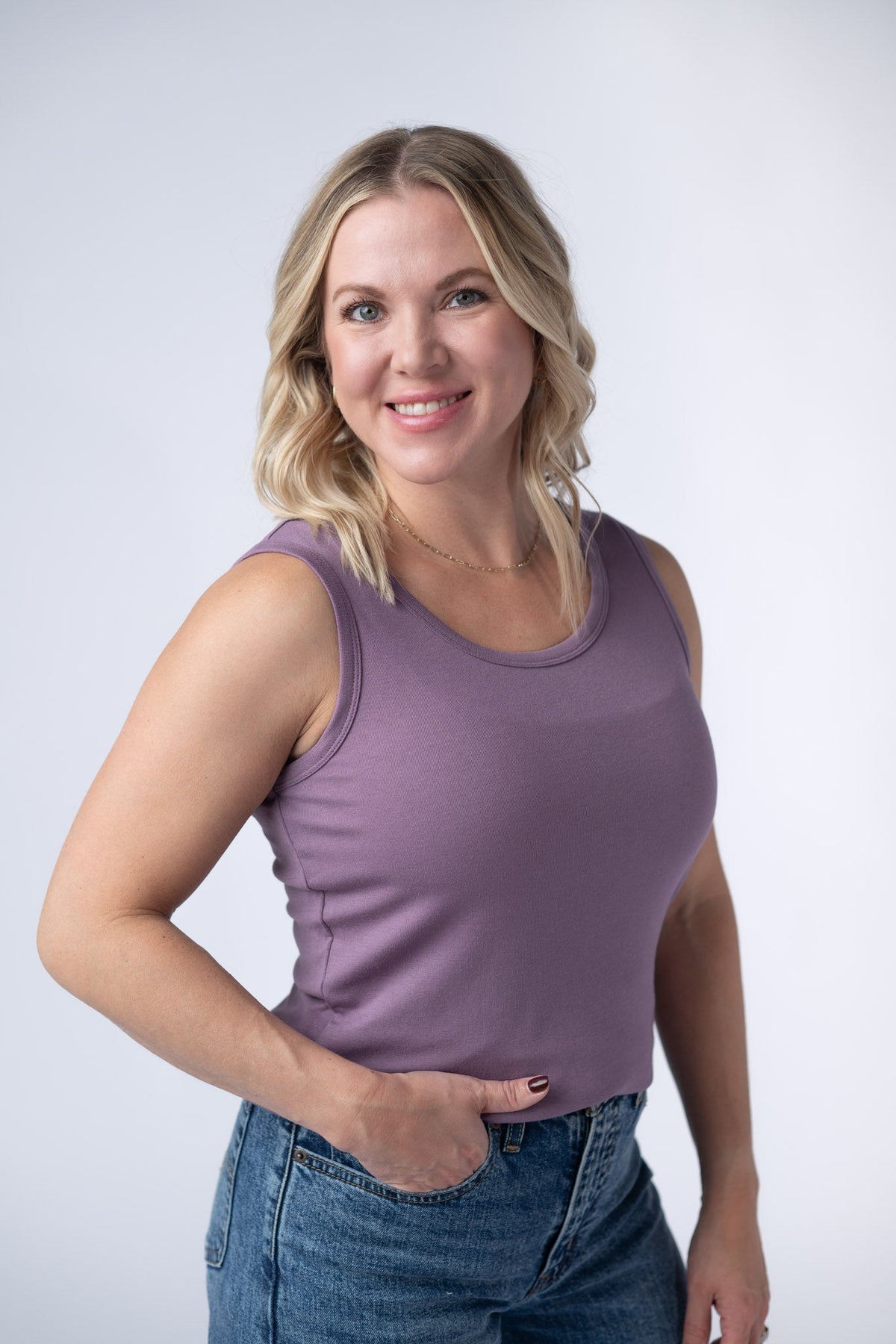 Ava Tank in Dusty Lavender