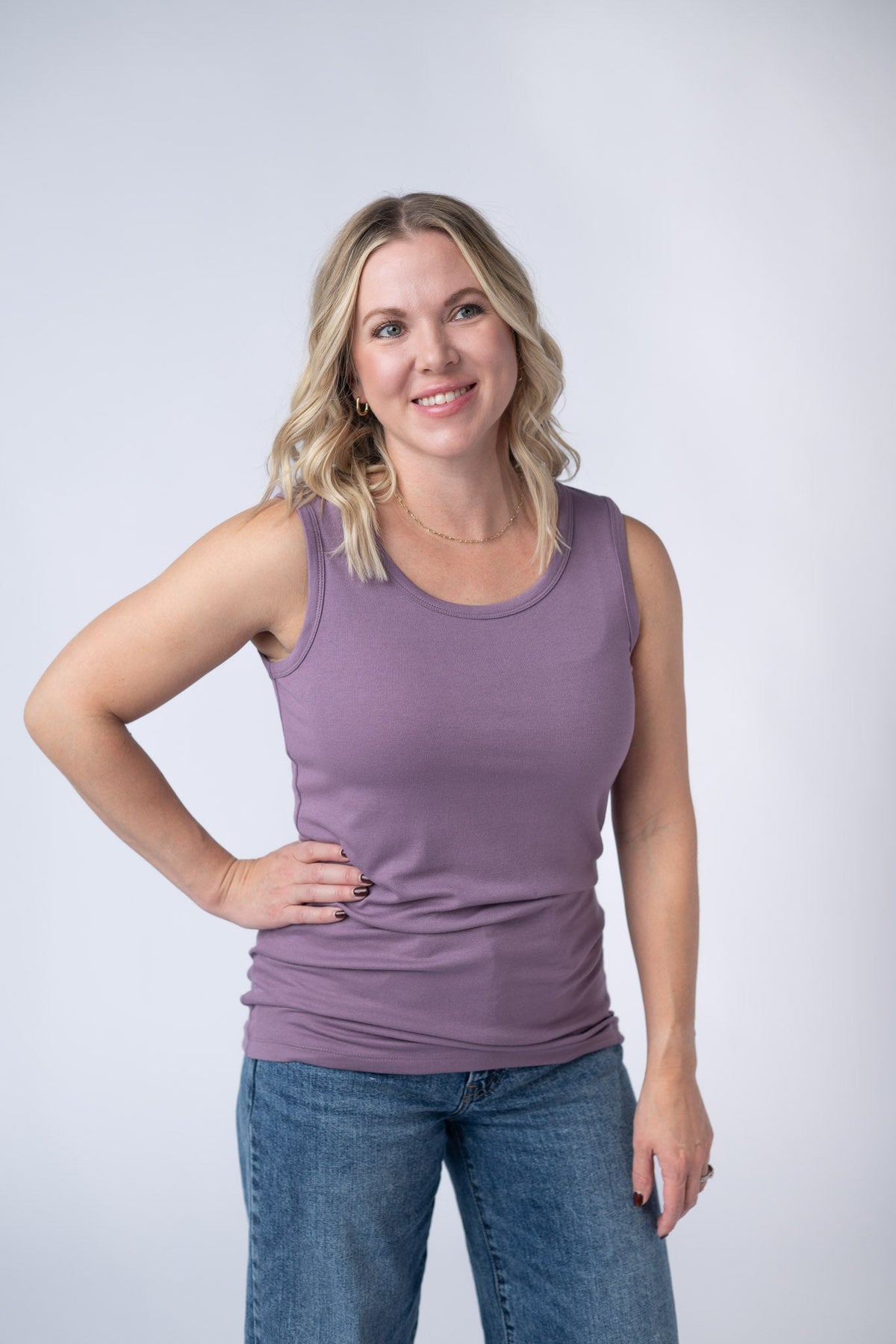 Ava Tank in Dusty Lavender