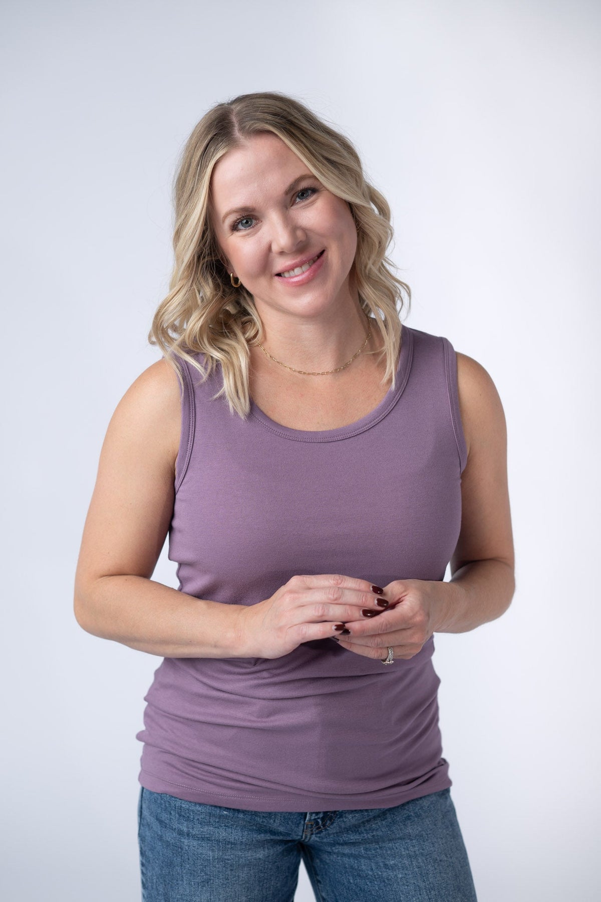 Ava Tank in Dusty Lavender