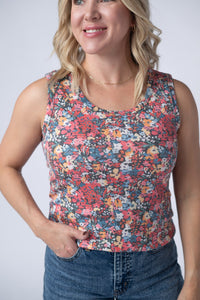 Ava Tank in Bright Floral