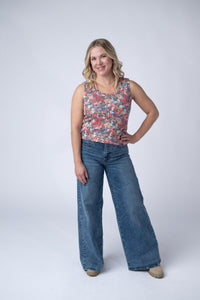 Ava Tank in Bright Floral