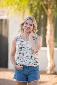 Noelle Tank in Flamingos