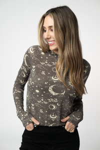 Blair Long Sleeve Top in Celestial Nights