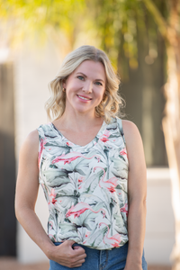 Noelle Tank in Flamingos