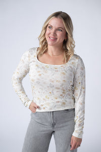 Alyssa Long Sleeve Top in Blush Floral