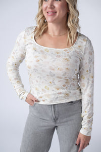 Alyssa Long Sleeve Top in Blush Floral