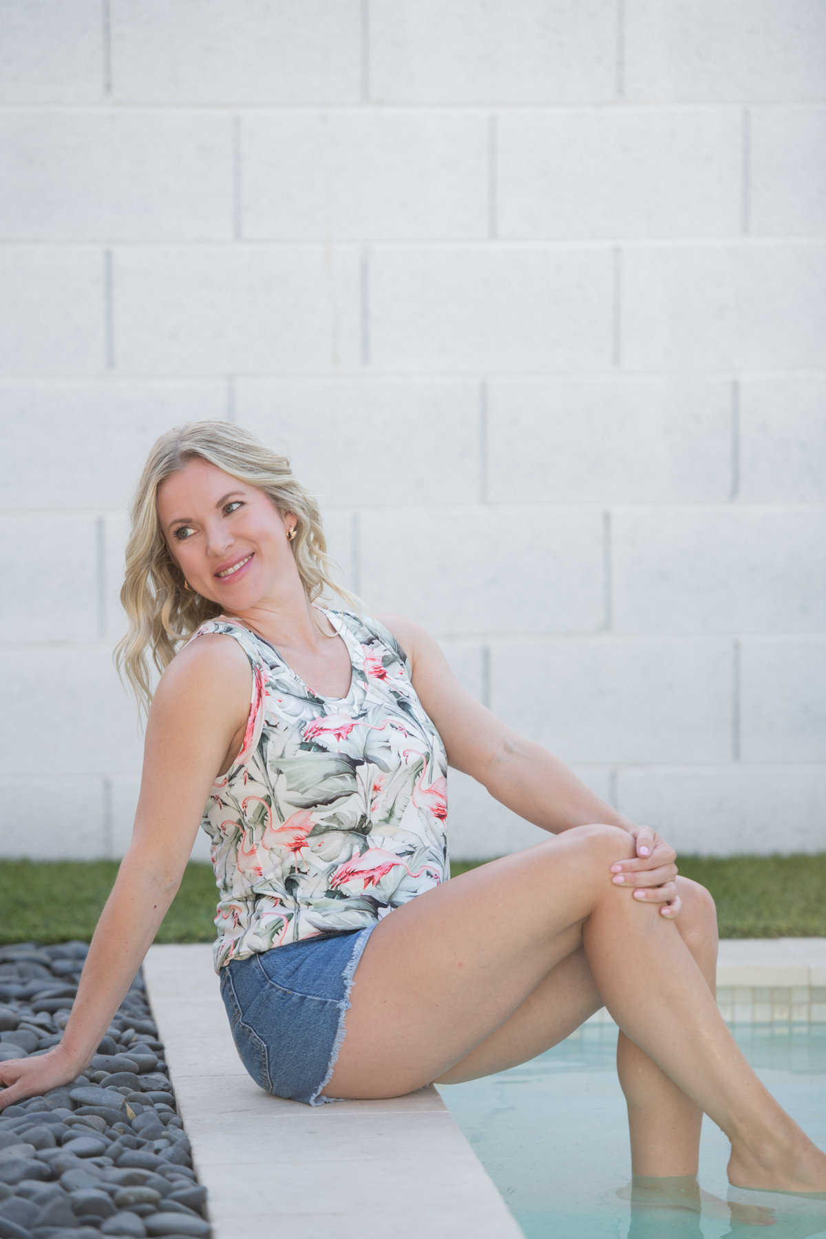 Noelle Tank in Flamingos