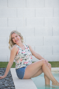 Noelle Tank in Flamingos