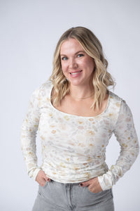 Alyssa Long Sleeve Top in Blush Floral