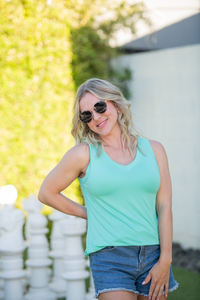 Noelle Tank in Turquoise
