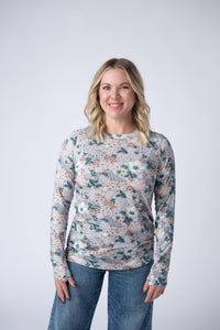 Blair Long Sleeve Top in Ditsy Blush Floral