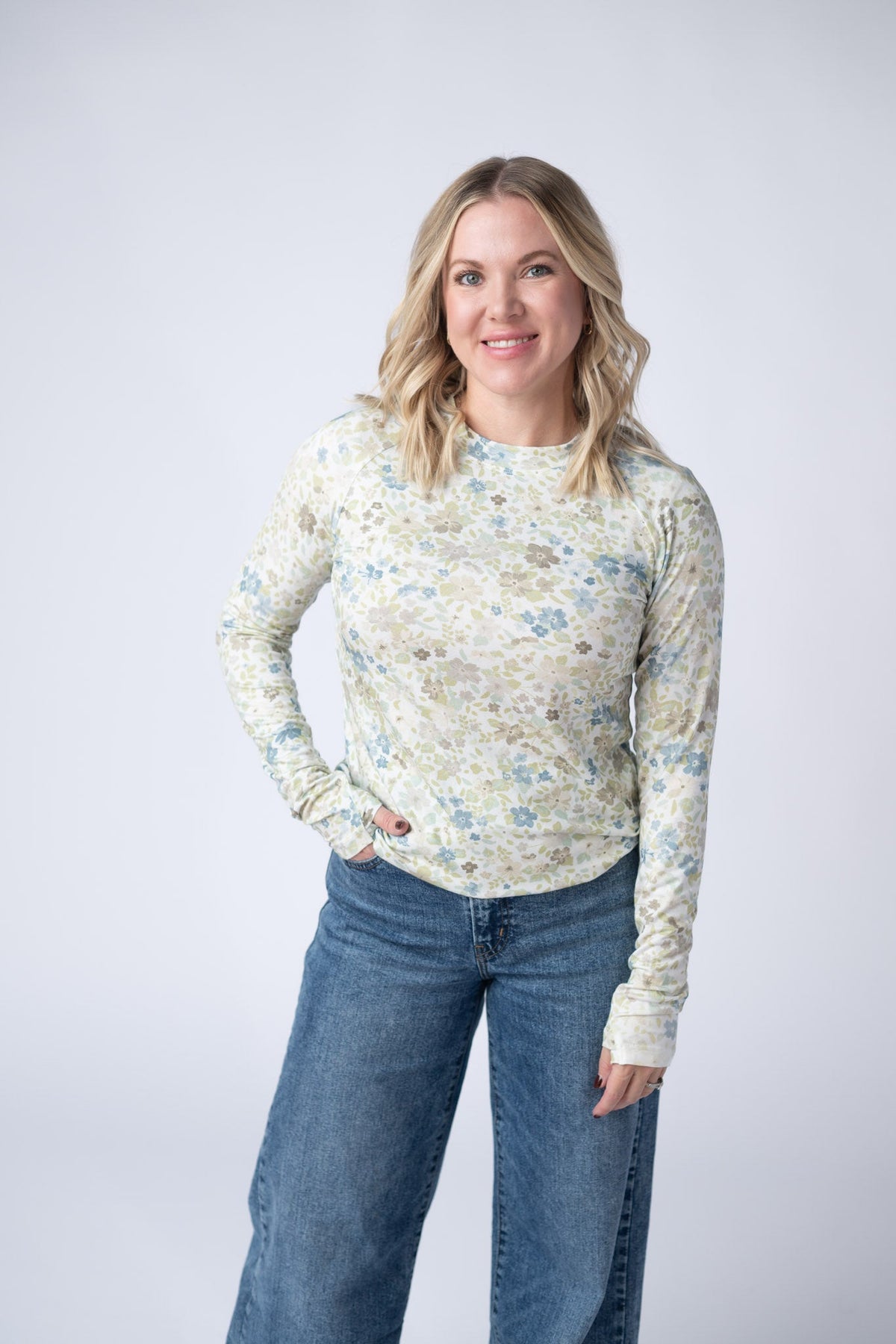 Blair Long Sleeve Top in Spring Meadows