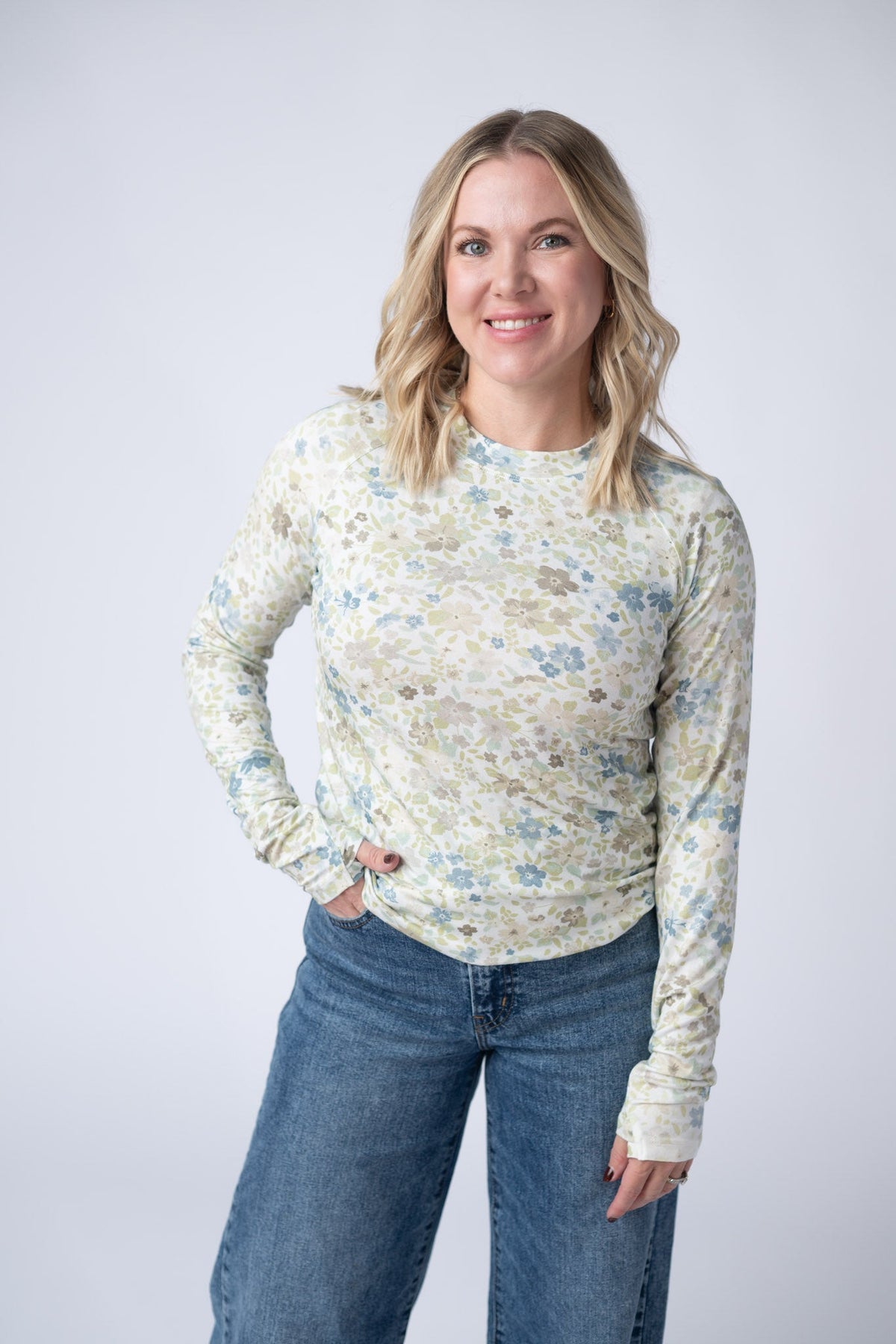 Blair Long Sleeve Top in Spring Meadows
