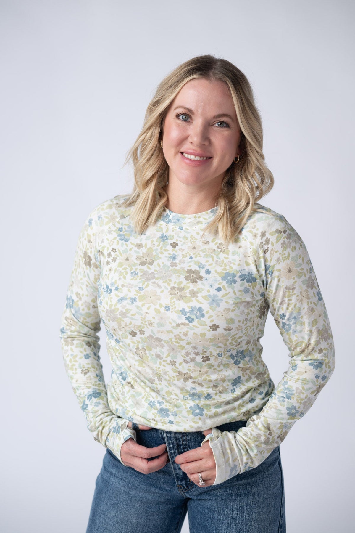 Blair Long Sleeve Top in Spring Meadows