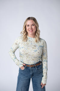 Blair Long Sleeve Top in Spring Meadows