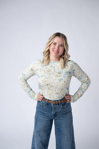 Blair Long Sleeve Top in Spring Meadows