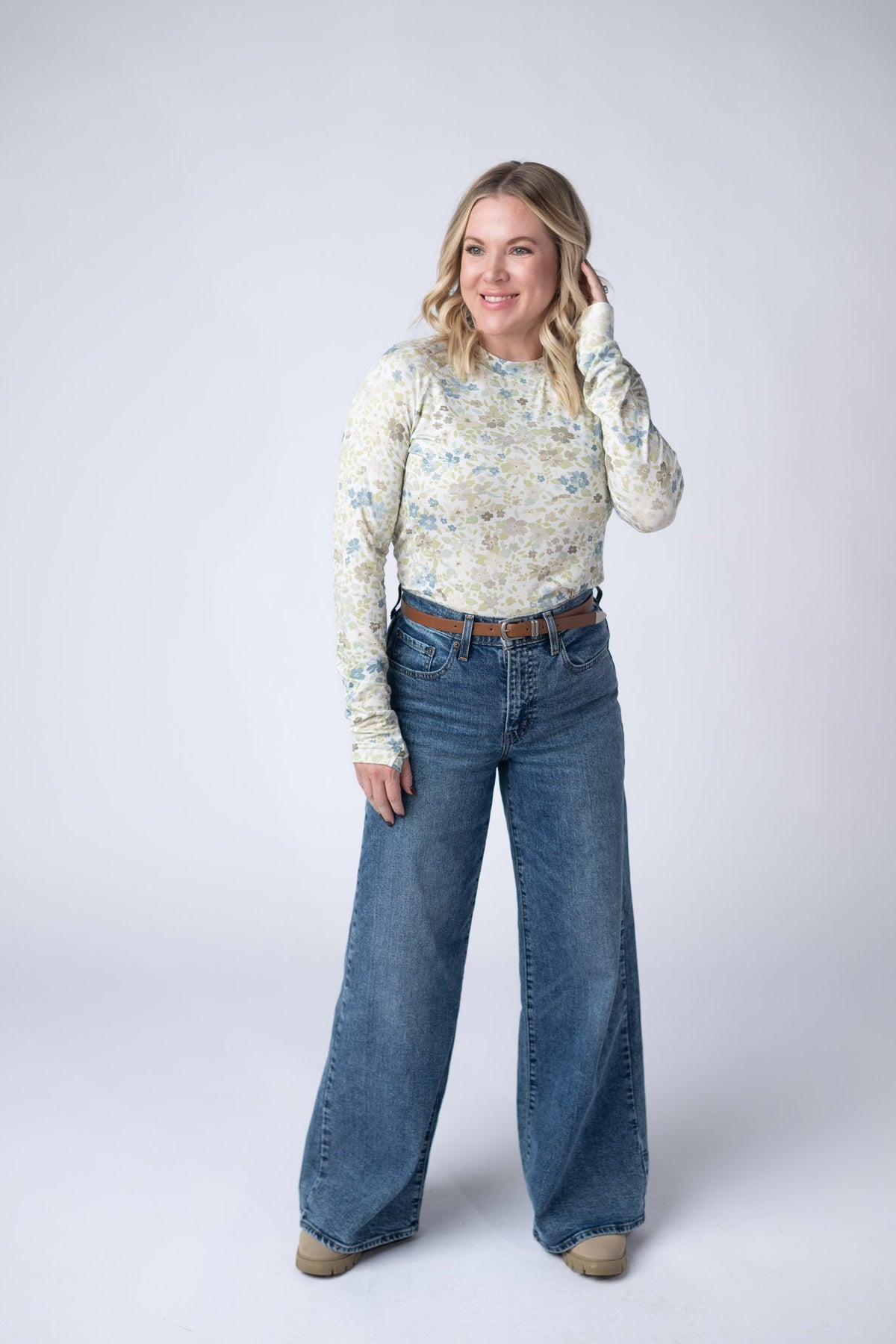 Blair Long Sleeve Top in Spring Meadows