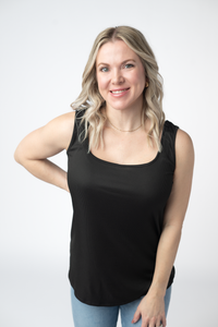 Rachel Ribbed Tank in Black