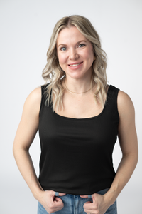 Rachel Ribbed Tank in Black
