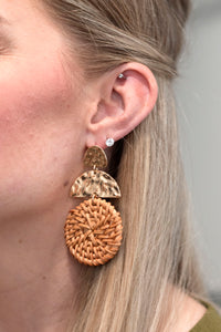 Weaved Disc Earrings