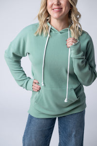 Kacey Ribbed Hoodie in Sage