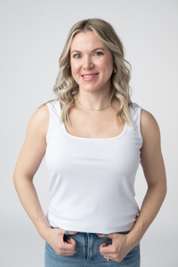 Rachel Ribbed Tank in White