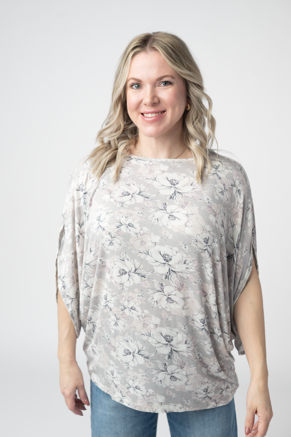 Darcy Dolman in Vintage Grey Floral
