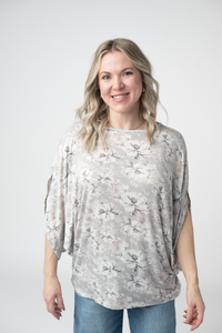 Darcy Dolman in Vintage Grey Floral