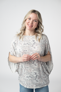 Darcy Dolman in Vintage Grey Floral