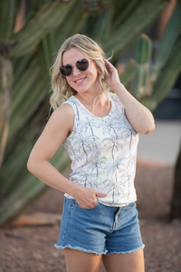 Ava Tank in Neon Palm