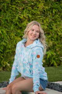 Fullzip Hoodie in Aqua Palm