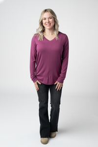 Larissa Long Sleeve in Mulberry