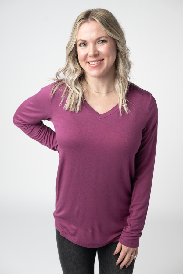Larissa Long Sleeve in Mulberry