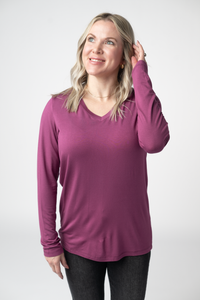 Larissa Long Sleeve in Mulberry