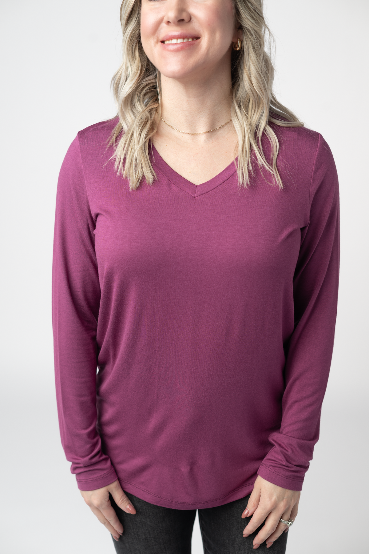 Larissa Long Sleeve in Mulberry