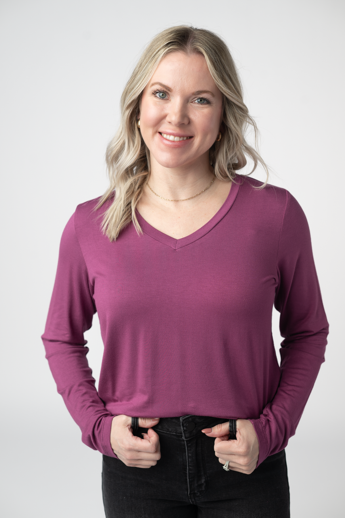 Larissa Long Sleeve in Mulberry