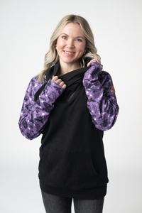 Zoey ZipCowl Sweatshirt in I Put A Spell On You and Black