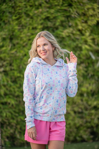 Fullzip Hoodie in Petal Gardens