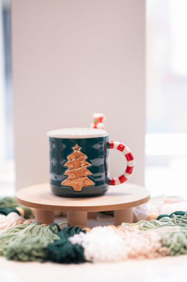 3-Piece Christmas Tree Mug Set