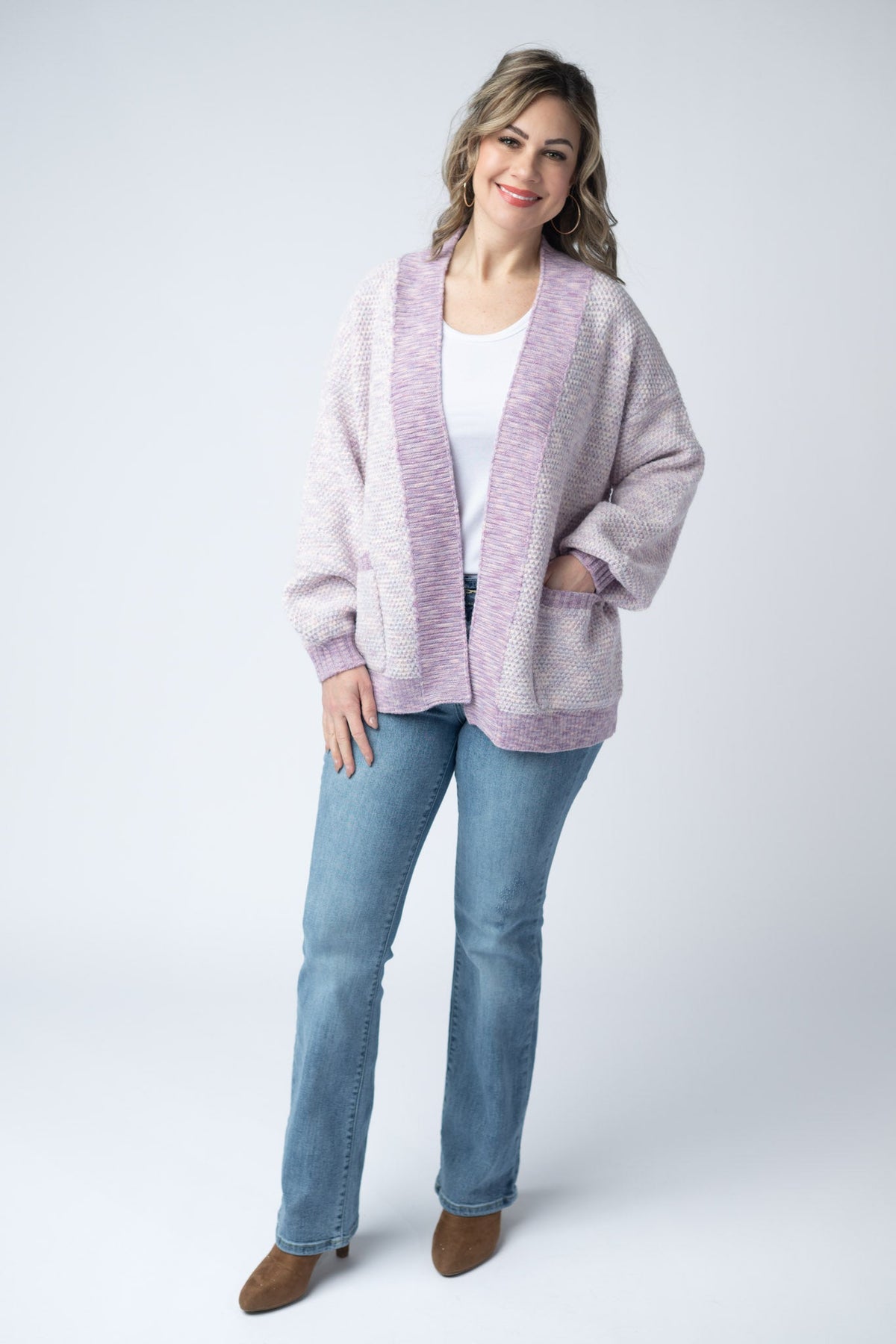 Kinsley Cardigan in Purple Mix